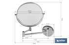 Round Cosmetic Mirror 3X, Lagoa Model - Cofan