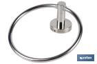 Toallero Circular de Acero Inoxidable 304 Brillo | Modelo Lagoa | Medida 18 x 1 x 65 cm - Cofan