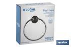 304 stainless-steel towel ring | Polished finish | Lagoa Model | Size: 17 x 14.2 x 6.5cm - Cofan