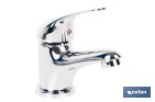 Grifo monomando para lavabo con acabado cromado | Incluye latiguillos y cartucho cerámico de 40 mm | Gama Ölfus - Cofan