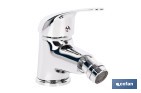 Grifo monomando para bidé con acabado cromado | Incluye latiguillos y cartucho cerámico de 40 mm | Gama Ölfus - Cofan
