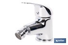 Grifo monomando para bidé con acabado cromado | Incluye latiguillos y cartucho cerámico de 40 mm | Gama Ölfus - Cofan
