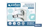 Grifo monomando para bidé con acabado cromado | Incluye latiguillos y cartucho cerámico de 40 mm | Gama Ölfus - Cofan