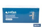 Grifo monomando para lavabo con acabado cromado | Incluye latiguillos de acero inoxidable | Gama Évian - Cofan