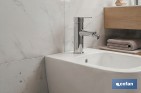 Grifo monomando para bidé con acabado cromado | Incluye latiguillos de acero inoxidable | Gama Évian - Cofan