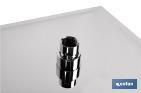 Cabezal de ducha cuadrado orientable | Diseño extrafino | Tecnología antical | Medidas: 24,5 x 24,5 cm | Disponible en acabado negro mate y en acero inoxidable - Cofan