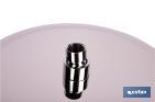 Cabezal de ducha redondo orientable | Diseño extrafino | Tecnología antical | Medidas: Ø24,5 cm | Disponible en acabado negro mate y en acero inoxidable - Cofan