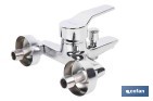 Grifo monomando para bañera con acabado cromado | Incluye excéntricas, embellecedores y cartucho cerámico de 40 mm - Cofan