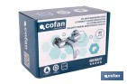 Grifo monomando para bañera con acabado cromado | Incluye excéntricas, embellecedores y cartucho cerámico de 40 mm - Cofan