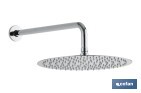 Conjunto de ducha empotrada con diseño redondo y acabado cromado | Ducha monomando 2 vías | Instalación en la pared | Rociador con 2 funciones - Cofan