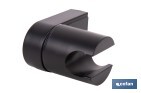 SOPORTE DE DUCHA PARA PARED | MATERIAL: ABS RESISTENTE | SOPORTE AJUSTABLE | MEDIDAS: 4 X 6 X 6,5 CM | DISPONIBLE EN ACABADO NEGRO