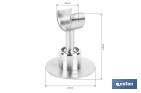 Soporte de ducha para pared | Material: acero inoxidable | Diámetro: 5,5 cm | Fácil instalación | Disponible en dos acabados diferentes - Cofan