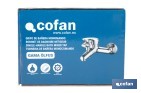 Grifo monomando para bañera con acabado cromado | Incluye cartucho cerámico de 40 mm | Gama Ölfus - Cofan