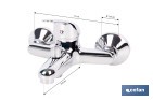 Grifo monomando para bañera con acabado cromado | Incluye cartucho cerámico de 40 mm | Gama Ölfus - Cofan