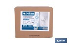 Set de grifo monomando para ducha con acabado cromado, con soporte, flexo mango de ducha, latiguillos y cartucho cerámico de 40 mm | Gama Évian - Cofan