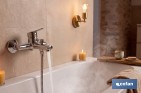 Grifo monomando para bañera con acabado cromado | Incluye cartucho cerámico de 40 mm | Gama Évian - Cofan