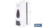 Dosificador de jabón líquido | Capacidad: 600 ml | Material: ABS resistente | Apto para uso comercial | Disponible en dos colores - Cofan