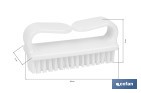 Nail Brush with handle | PVC bristles | Gentle and effective cleaning | Length: 8.2cm - Cofan