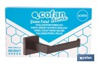 Portarrollos negro mate | Material: acero inoxidable | Diseño cuadrado | Kit de fijación incluido | Medidas: 16 x 8 x 5,5 cm - Cofan