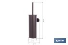 Escobillero de pared negro mate | Material: acero inoxidable | Diseño redondo | Medidas: 9,1 x 12,9 x 39 cm - Cofan