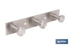 Perchero de pared | Material: acero inoxidable 304 | Acabado: satinado | Disponible con diferentes colgadores - Cofan