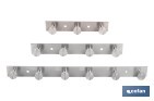 PERCHERO DE PARED | MATERIAL: ACERO INOXIDABLE 304 | ACABADO: SATINADO | DISPONIBLE CON DIFERENTES COLGADORES