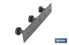 Perchero de pared negro | Material: acero inoxidable | Resistente y elegante | Disponible con diferentes colgadores - Cofan