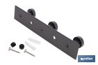 Perchero de pared negro | Material: acero inoxidable | Resistente y elegante | Disponible con diferentes colgadores - Cofan