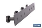 Perchero de pared negro | Material: acero inoxidable | Resistente y elegante | Disponible con diferentes colgadores - Cofan