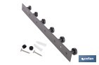 Perchero de pared negro | Material: acero inoxidable | Resistente y elegante | Disponible con diferentes colgadores - Cofan