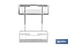 Cesta de ducha doble para baño | Organizador daño con fijación a pared | Disponible en 2 acabados - Cofan