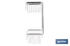 Cesta de ducha doble para baño | Organizador daño con fijación a pared | Disponible en 2 acabados - Cofan