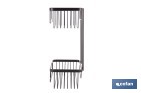 Cesta de ducha doble para baño | Organizador daño con fijación a pared | Disponible en 2 acabados - Cofan
