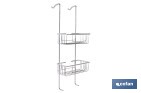 Cesta de ducha doble colgante de acero inoxidable 304 con 2 niveles | Disponible en dos acabados - Cofan