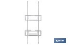 Cesta de ducha doble colgante de acero inoxidable 304 con 2 niveles | Disponible en dos acabados - Cofan