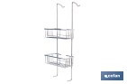 Cesta de ducha doble colgante de acero inoxidable 304 con 2 niveles | Disponible en dos acabados - Cofan