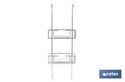 Cesta de ducha doble colgante de acero inoxidable 304 con 2 niveles | Disponible en dos acabados - Cofan