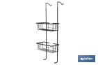 Cesta de ducha doble colgante de acero inoxidable 304 con 2 niveles | Disponible en dos acabados - Cofan