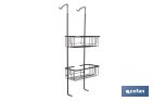 Cesta de ducha doble colgante de acero inoxidable 304 con 2 niveles | Disponible en dos acabados - Cofan