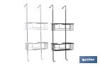 Cesta de ducha doble colgante de acero inoxidable 304 con 2 niveles | Disponible en dos acabados - Cofan