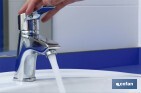 Grifo para Lavabo Monomando | Modelo Ross | Fabricado en Latón | Medidas 13 x 11 x 4.5 cm - Cofan
