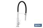 Single-Handle Kitchen Mixer Tap | Flexible Spout | Black | Nyassa Model - Cofan