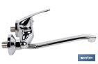 KITCHEN AND LAUNDRY MIXER TAP | SINGLE-HANDLE TAP | UTAH MODEL | BRASS WITH CHROME FINISH