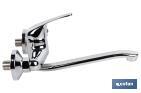 Kitchen and Laundry Mixer Tap | Single-Handle Tap | Brass with Chrome Finish - Cofan