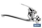 Kitchen and Laundry Mixer Tap | Single-Handle Tap | Utah Model | Brass with Chrome Finish - Cofan