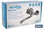 Kitchen and Laundry Mixer Tap | Single-Handle Tap | Brass with Chrome Finish - Cofan