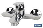 Single-Handle Bath Mixer Tap | Size: 40mm | Rift Model | Brass with Chrome-Plated Finish - Cofan