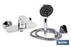 Set of shower head | Includes single-handle shower tap, bracket, hose and shower head | Handheld shower head with 5 functions  - Cofan