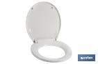 Tapa WC | Medidas 40.4 x 35.6 cm | Fabricada en Polipropileno Blanco - Cofan