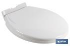 Toilet Seat | Size: 40.4 x 35.6cm | White Polypropylene - Cofan